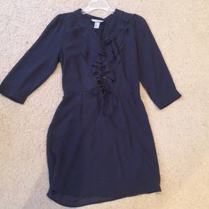 Navy chiffon dress